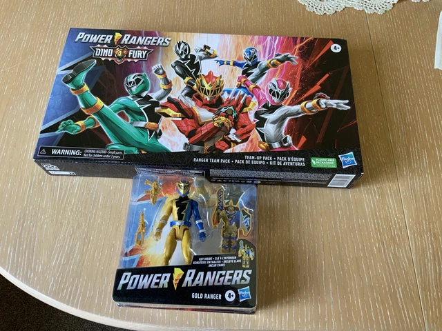 Power Rangers Exclusive Rangers POWER RANGERS DINO Fury Action Team Up Pack + Gold Ranger Exclusive Box ...