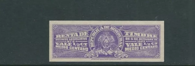 Honduras 1927 Bollo, Renta De Timbre 1/2 C Viola Usato
