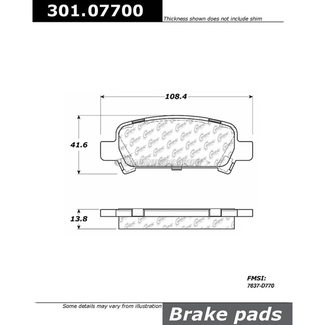 Centric Parts Brake Pad Set 301.07700