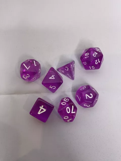 Gem Purple 7 Poly Dice Set