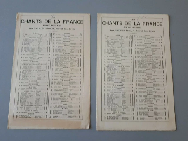 CHANTS ET CHANSONS POPULAIRES DE LA FRANCE