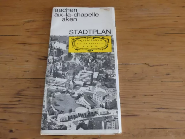 Aachen Aix-la-Chapelle Aken - alter Stadtplan - Vermessungsamt Aachen 1975