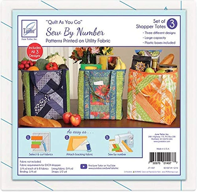 Paquete de 3 bolsos de mano June Tailor Inc Edredón As You Go Shoppers