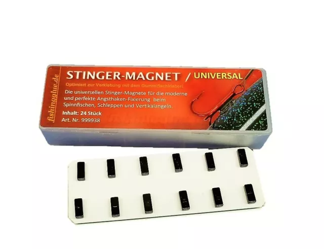 Stinger Magnet "Universal" 24 Stück-Pack; für fishingglue Gummifischkleber