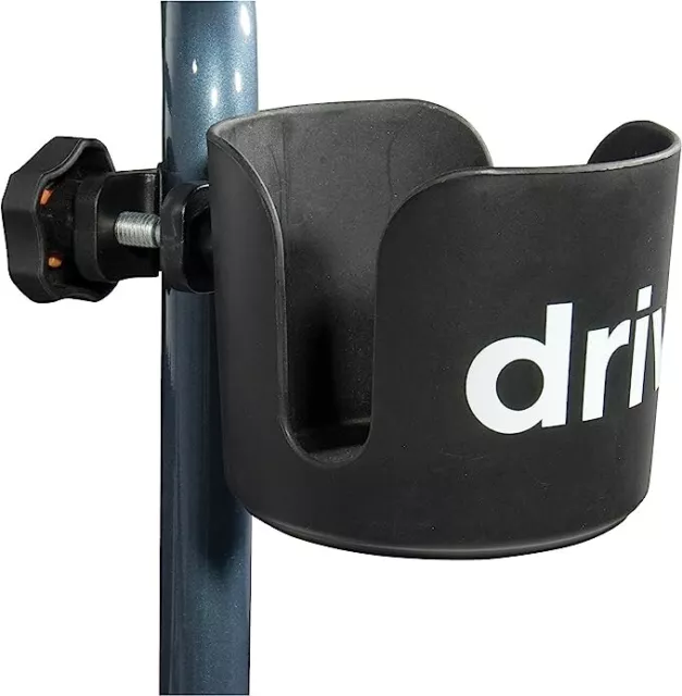 Drive Medical Universal Clamp-On Cup Holder For Walker, Rollator, & Wheelchair,