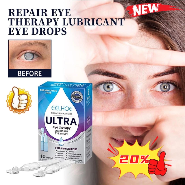 ULTRA EYE THERAPY Lubricant Eye Drops, Relieve Eye Fatigue Eliminate