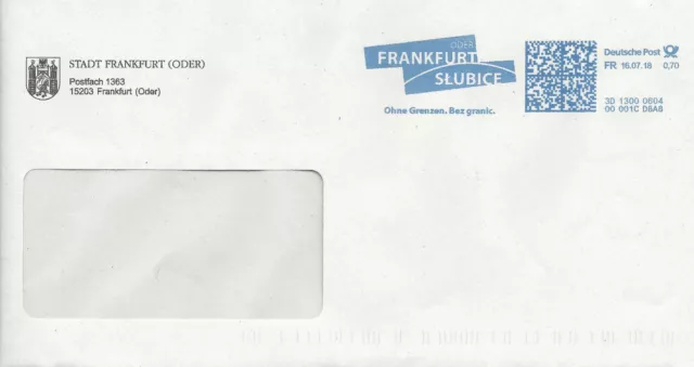 Deutsche Post, Stempel Stadt Frankfurt (Oder) - Slubice,  2018