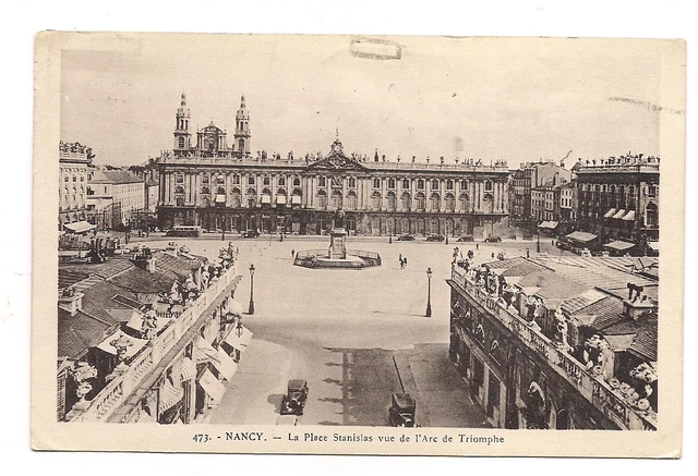 nancy  la place stanislas vue de l'arc de triomphe