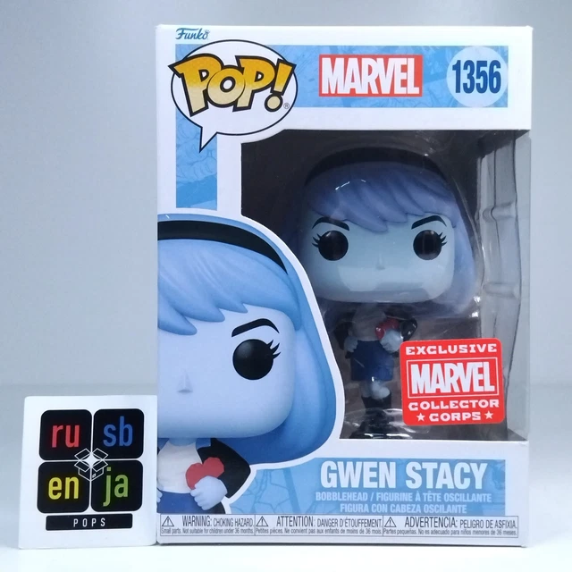 Funko POP! Marvel Collector Corps: Spider-Man Blue Gwen Stacy #1356 Edizione Esclusiva Con Custodia Acrilica