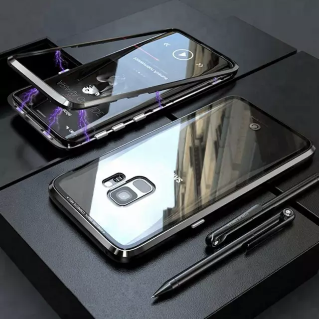 Metall Handy Hülle für Samsung Galaxy S20 FE S10 S9 S8 Schutz Magnet Cover Case 3