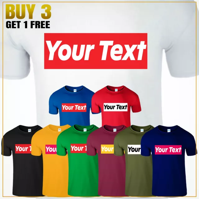 Personalized Custom Print Your Own Text On Customized Men's T Shirt New USA Gift
