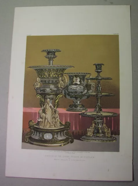 1863 litho: QUEEN VICTORIA PORCELAIN; Phillips & Binns, Worcester; dessert serv.