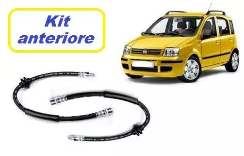 Kit 2 Tubi Freno Anteriori Destro + Sinistro Per Fiat Panda Ii (169)