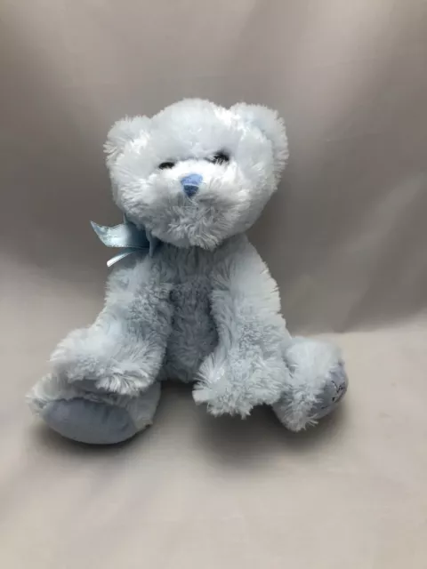 Russ Shining Stars Blue Bear Berrie Plush Stuffed Animal Toy Ribbon Paw Detail