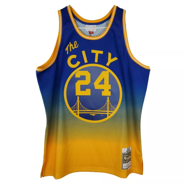 GS Warriors Rick Barry Mitchell & Ness NBA Fade Away Jersey L Large Blue #24 NWT GS Warriors Rick Barry Mitchell & Ness NBA Fade Away Jersey L Large Blue #24 NWT