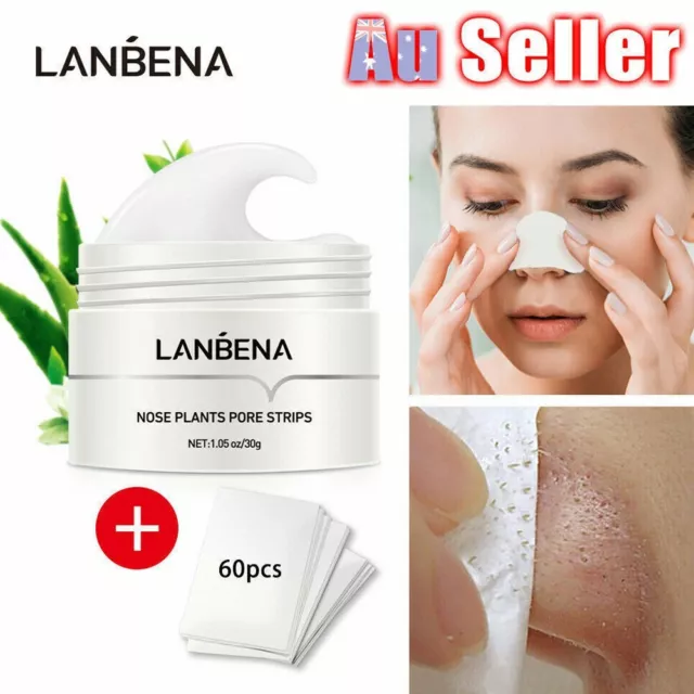 LANBENA Blackhead Remover Cream Facial Nose Mask Plant Pore Strips Acne Peel Off