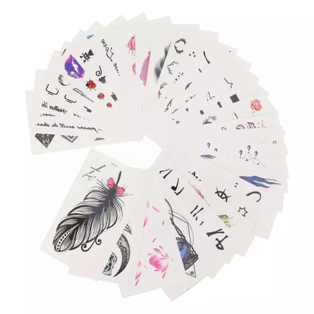 30 Sheets Tattoo Stickers Waterproof Temporary Fake Disposable