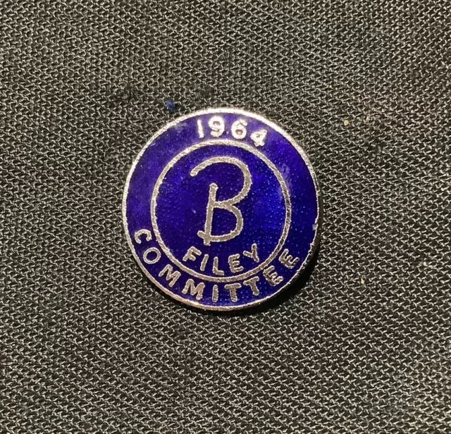 Vintage Butlins Filey Blue Committee 1964 Pin Holiday Badge