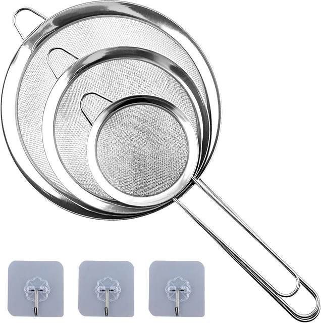 beifeier Set di Scolapasta in Metallo - 3,5 e 5 Litri, Colapasta