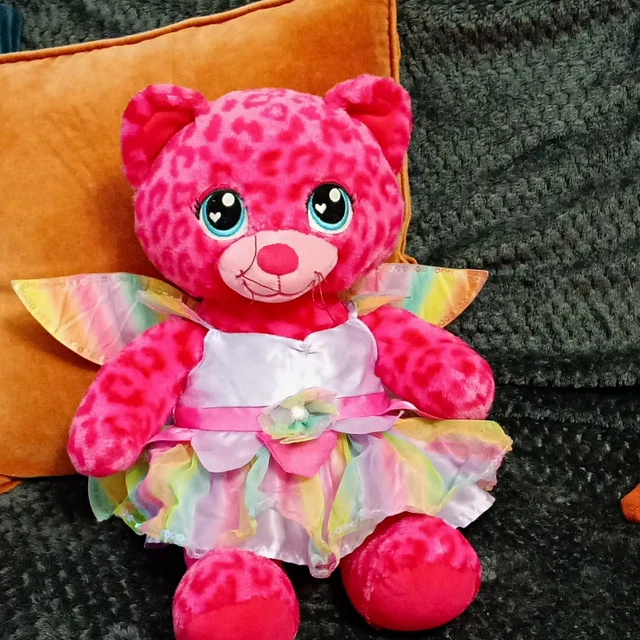 Pink Germany BUILD-A-BEAR WORKSHOP PINK Leopard Print Teddy Bear Plush Dress ...