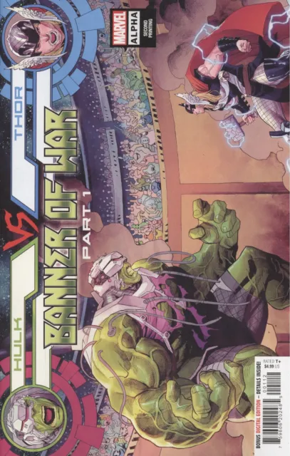Hulk Vs Thor Banner War Alpha #1 2Nd Printing Coccolo Variant Vf/Nm Marvel Hohc
