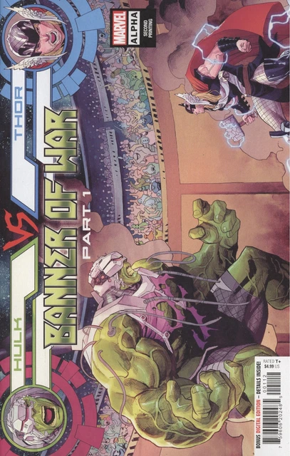 Hulk Vs Thor Banner War Alpha #1 2Nd Printing Coccolo Variant Vf/Nm Marvel Hohc