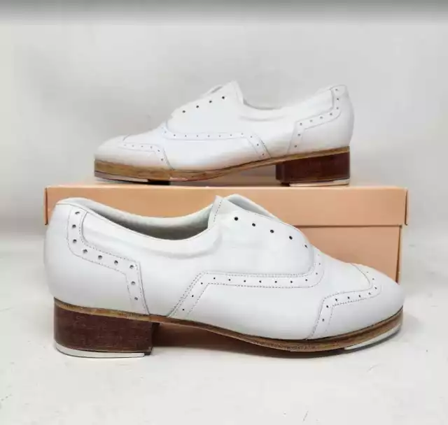 Men's 8 Bloch Jason Samuel Smith white tap dance oxford shoes S0313M