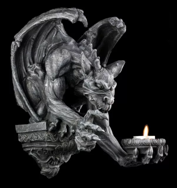 Gargouille Porte-Bougie - Figurine Porte-Bougie Gothique Déco Fantaisie Dragon