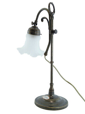 Lampada ottone brunito da tavolo,scrivania,lampade saliscendi stile liberty sc5 3