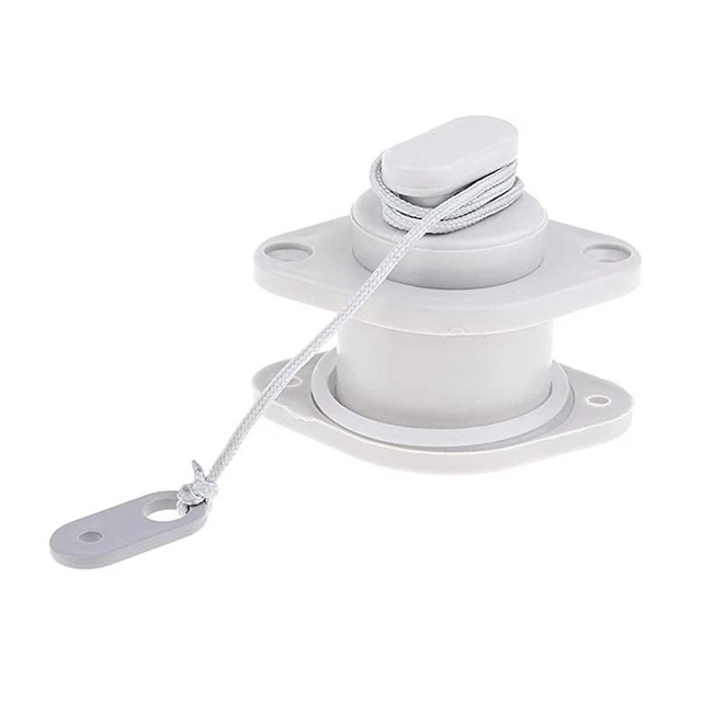 T.H. Marine Valvola Scupper Montaggio A Filo SA2BDP Flapper Bianco/Nero Termoplastica - 5