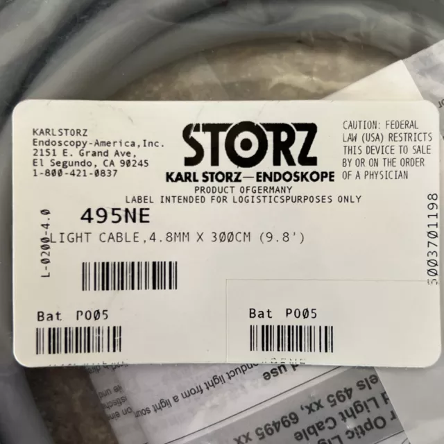 Karl Storz 495NE F/O Cable/Light Guide