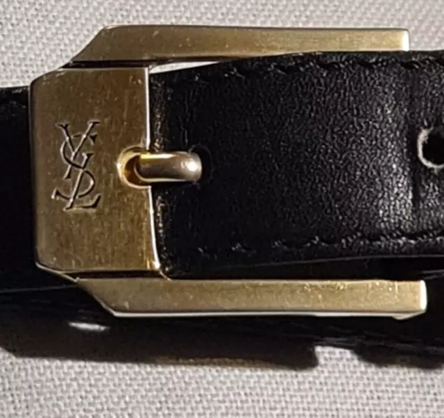 ceinture cuir Yves Saint Laurent- homme taille 42 max - vintage années 80 -