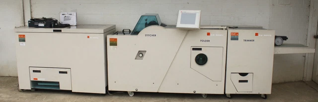 BOURG BOOKLET MAKER E-Series IN-LINE BCME-X Prep BME-X Stitcher Folder Trimmer
