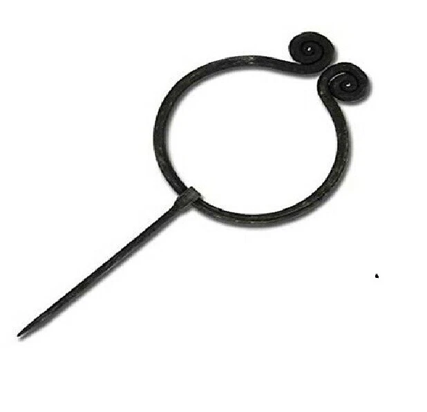 Medieval Brooch, Penannular Iron Cloak Pin Brooch Celtic Viking Sca Renaissance.