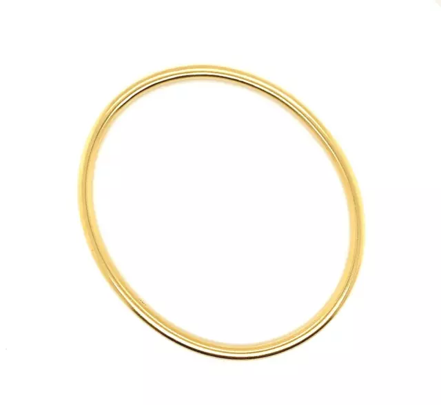 18K Solid Yellow Gold Plain Bangle Bracelet 23.4 Grams