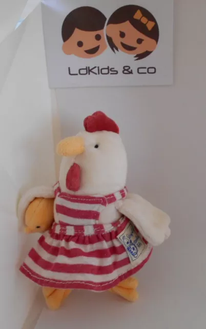 DOUDOU PELUCHE MOULIN ROTY SERAPHIN LE POUSSIN / POULE 16 cm - D509