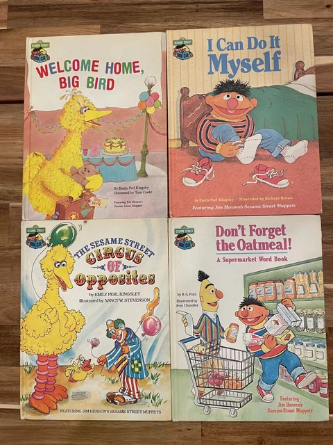 Vintage Sesame Street Book Club Collection Lot of 4 Children's Educational Books