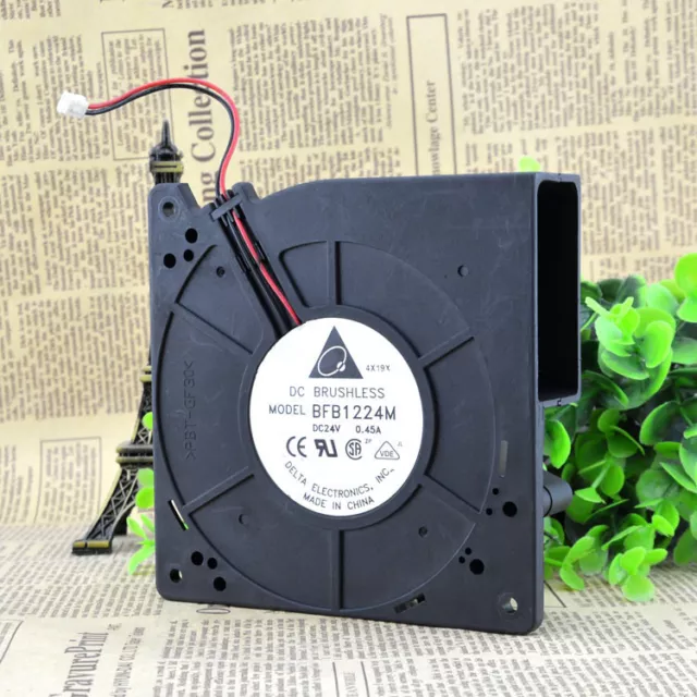 1PC Delta BFB1224M 24V 0.45A 12CM 12032 2-Wire Turbo Blower Cooling Fan cl /