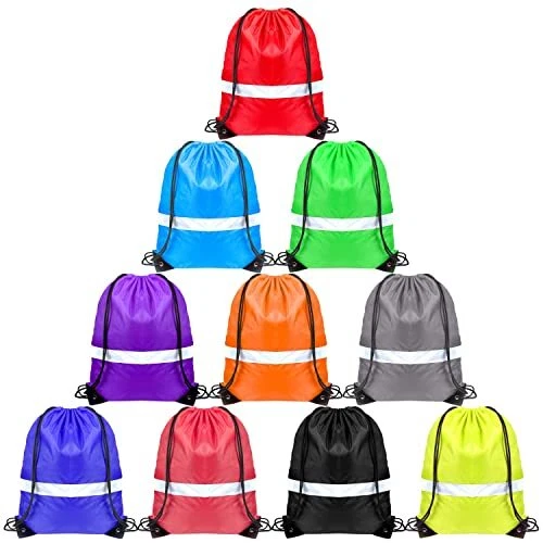 Drawstring Backpack Bulk Reflective Drawstring Bags String Backpack Cinch