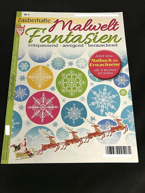 Malbuch für Erwachsene, zauberhafte Malwelt Fantasien, Herbst, Weihnachten