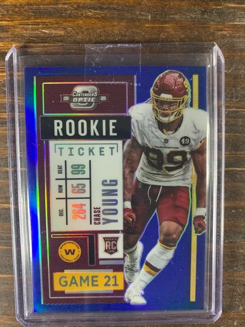 Chase Young Football Rookie Card #67 Panini Contenders Optic Blue RC SP /99 NFL