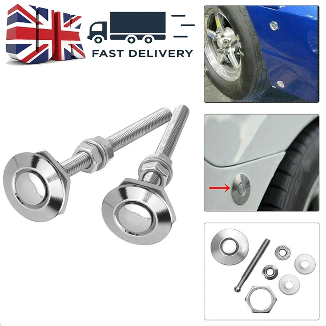 Bumper universale sgancio rapido auto 2 pz pulsante blocco cofano blocco pin