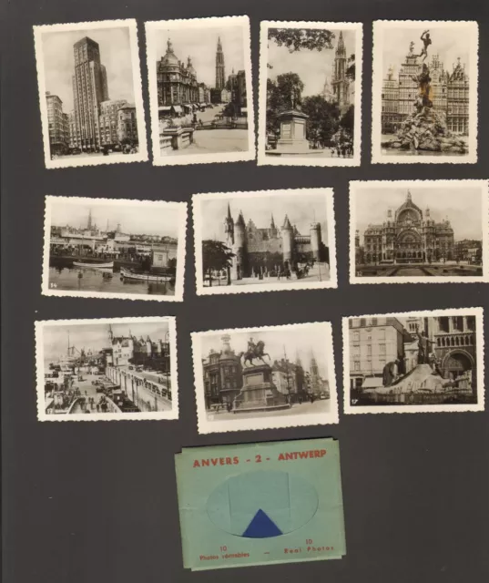 Undated Travel Souvenir Miniature 10 Photographs Anvers Antwerp No 1