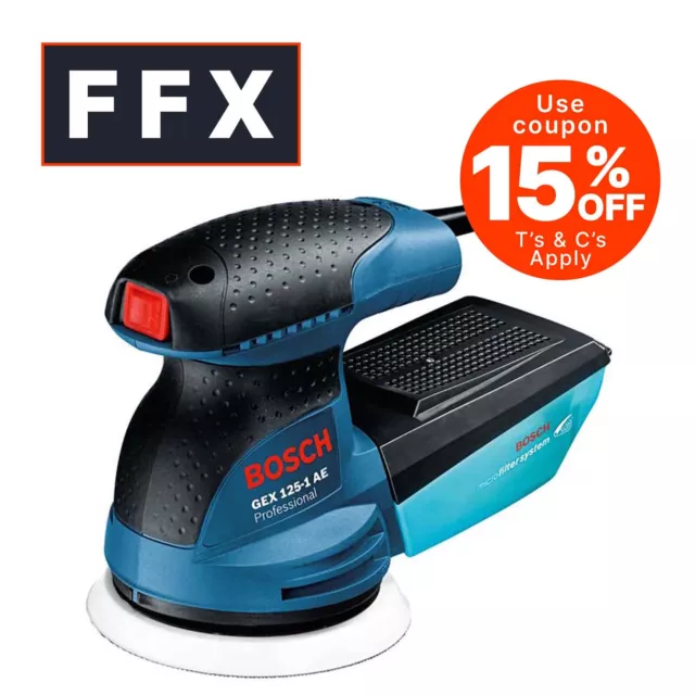 Bosch Professional GEX1251AE 240v Random Orbit Sander 250w