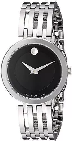 Movado Women's Swiss Quartz Stainless Steel Casual Watch, Color:Silver-Toned