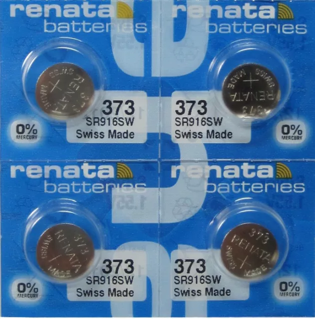 Renata Silver Oxide 1.55V SR916SW Watch Batteries x 4