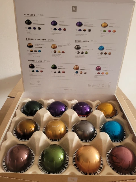NESPRESSO VERTUO COFFEE Pods Capsules X 12 Genuine Flavour Variety Bbd ...