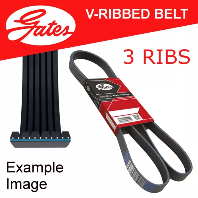 New Gates Micro V-Ribbed Belt 3 Ribs 675mm Part No. 3PK675 OE Quality