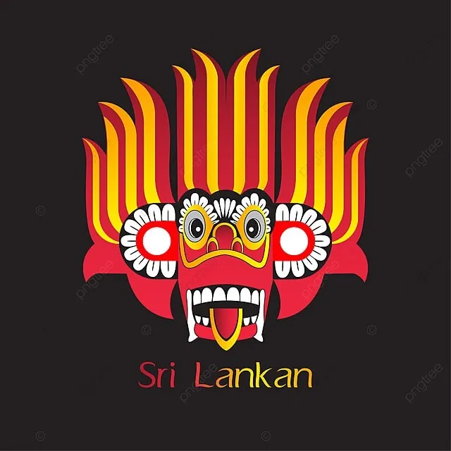 Máscara tradicional de Sri Lanka tallada a mano madera diablo colgante de pared 6""-10"" decoración del hogar