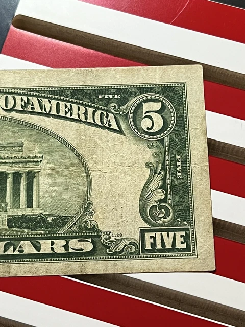 1934 A $5 Five Dollar Silver Certificate Blue Seal Nice Note J31228150A 6